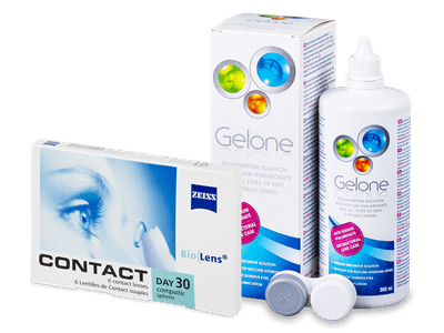 Carl Zeiss Contact Day 30 Compatic (6 lentile) + soluție Gelone 360 ml - Design-ul vechi