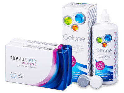 TopVue Air Multifocal (6 lentile) + soluție Gelone 360 ml