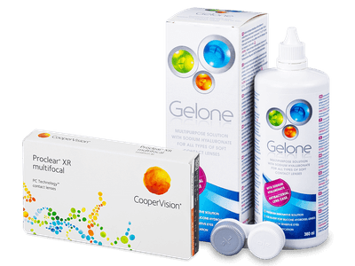 Proclear Multifocal XR (6 lentile) + soluție Gelone 360 ml - Design-ul vechi