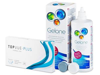 TopVue Plus (6 lentile) + soluție Gelone 360 ml - Design-ul vechi