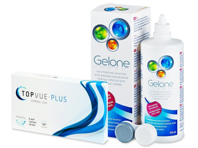 TopVue Plus (6 lentile) + soluție Gelone 360 ml - Design-ul vechi