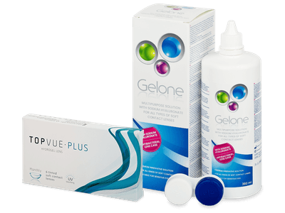 TopVue Plus (6 lentile) + soluție Gelone 360 ml