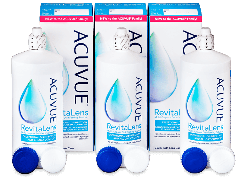 Soluție Acuvue RevitaLens 3x 360 ml - Pachete speciale cu 3 soluții