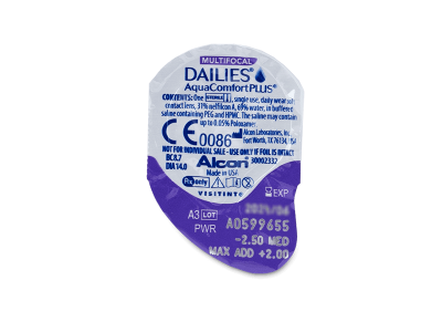 Dailies AquaComfort Plus Multifocal (90 lentile) - Vizualizare ambalaj