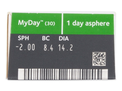 MyDay daily disposable (90 lentile) - Parametrii lentilei