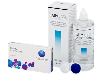 Biofinity Toric Multifocal (3 lentile) + soluție Laim Care 400 ml