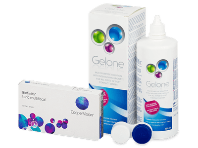 Biofinity Toric Multifocal (6 lentile) + soluție Gelone 360 ml