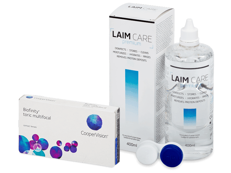 Biofinity Toric Multifocal (6 lentile) + soluție Laim Care 400 ml - Výhodný balíček