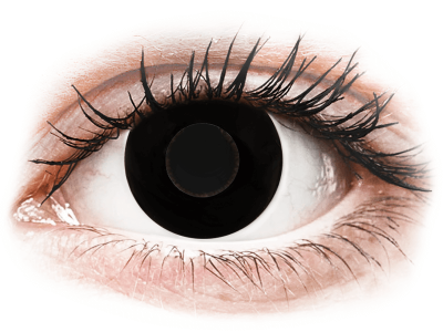 CRAZY LENS - Black Out - lentile zilnice cu dioptrie (2 lentile) - Lentile de contact colorate