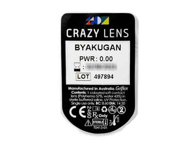 CRAZY LENS - Byakugan - lentile zilnice fără dioptrie (2 lentile) - Vizualizare ambalaj