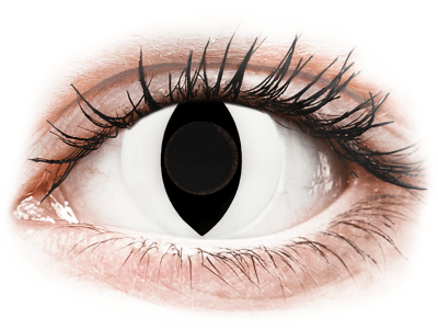 CRAZY LENS - Cat Eye White - lentile zilnice fără dioptrie (2 lentile) - Lentile de contact colorate