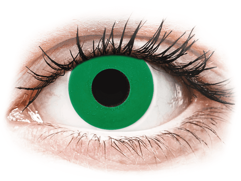 Lentile de contact colorate CRAZY LENS - Emerald Green - lentile zilnice cu dioptrie (2 lentile)