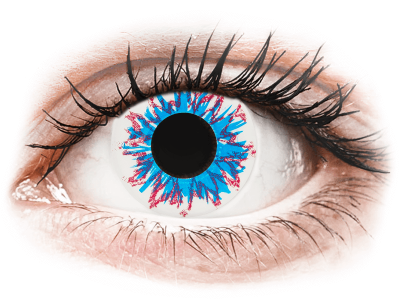 CRAZY LENS - Harlequin - lentile zilnice cu dioptrie (2 lentile) - Lentile de contact colorate