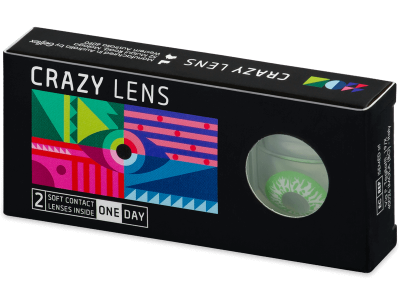 CRAZY LENS - Joker - lentile zilnice cu dioptrie (2 lentile) - Lentile de contact colorate