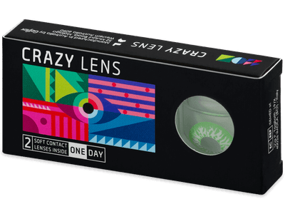 CRAZY LENS - Joker - lentile zilnice cu dioptrie (2 lentile) - Lentile de contact colorate