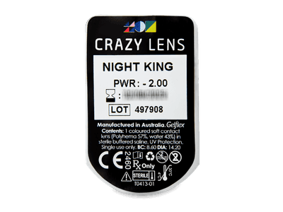 CRAZY LENS - Night King - lentile zilnice cu dioptrie (2 lentile) - Vizualizare ambalaj