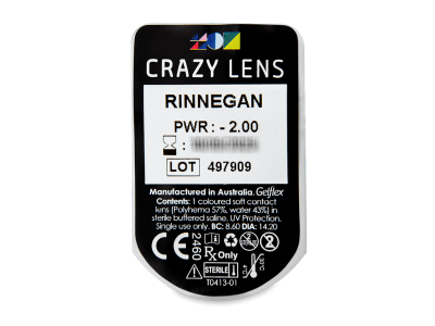 CRAZY LENS - Rinnegan - lentile zilnice cu dioptrie (2 lentile) - Vizualizare ambalaj