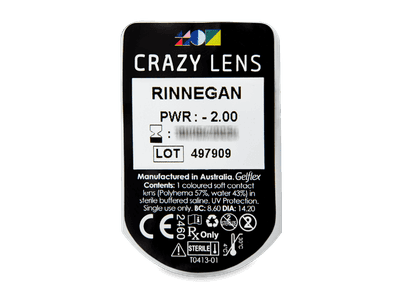 CRAZY LENS - Rinnegan - lentile zilnice cu dioptrie (2 lentile) - Vizualizare ambalaj