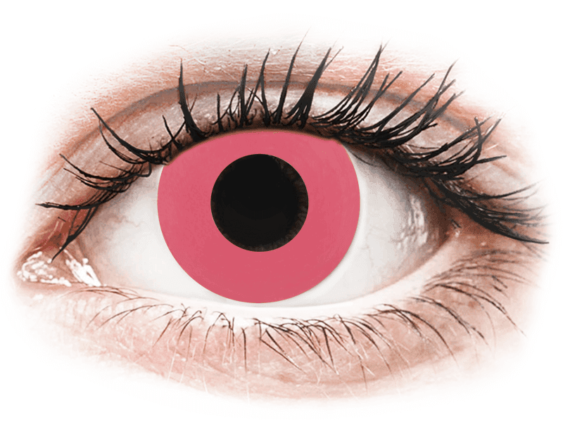 Lentile de contact colorate CRAZY LENS - Solid Rose - lentile zilnice cu dioptrie (2 lentile)