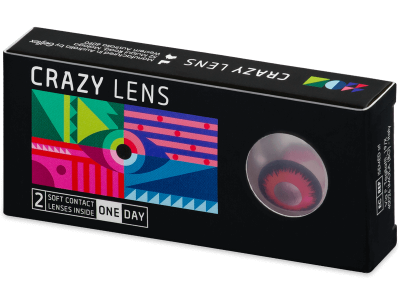 CRAZY LENS - Vampire Queen - lentile zilnice cu dioptrie (2 lentile) - Lentile de contact colorate
