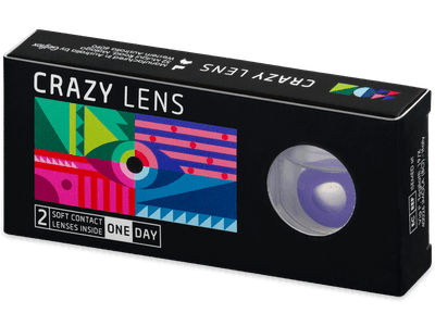 CRAZY LENS - Solid Violet - lentile zilnice cu dioptrie (2 lentile) - Lentile de contact colorate