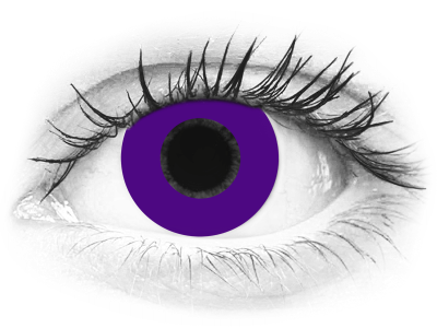 CRAZY LENS - Solid Violet - lentile zilnice cu dioptrie (2 lentile)