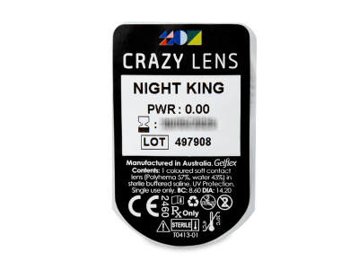 CRAZY LENS - Night King - lentile zilnice fără dioptrie (2 lentile) - Vizualizare ambalaj