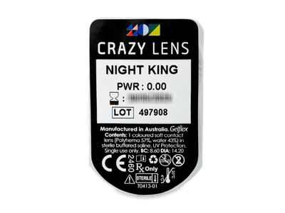 CRAZY LENS - Night King - lentile zilnice fără dioptrie (2 lentile) - Vizualizare ambalaj