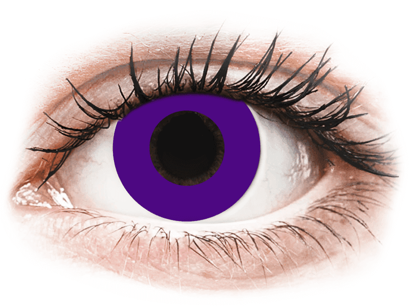 Lentile De Contact Colorate Crazy Lens - Solid Violet - Lentile Zilnice Fara Dioptrie (2 Lentile)