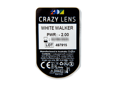 CRAZY LENS - White Walker - lentile zilnice cu dioptrie (2 lentile) - Vizualizare ambalaj