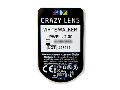 CRAZY LENS - White Walker - lentile zilnice cu dioptrie (2 lentile) - Vizualizare ambalaj