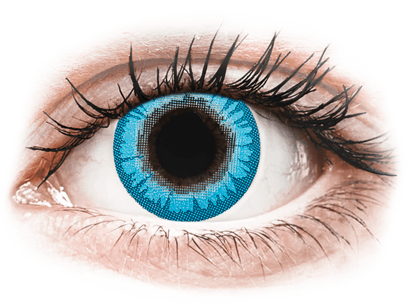 Lentile de contact colorate CRAZY LENS - White Walker - lentile zilnice cu dioptrie (2 lentile)