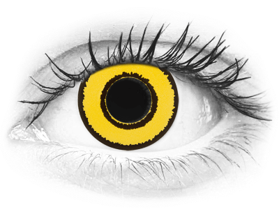 CRAZY LENS - Yellow Twilight - lentile zilnice cu dioptrie (2 lentile)