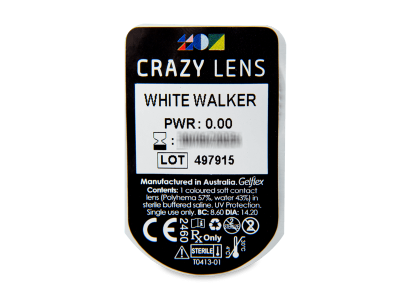 CRAZY LENS - White Walker - lentile zilnice fără dioptrie (2 lentile) - Vizualizare ambalaj