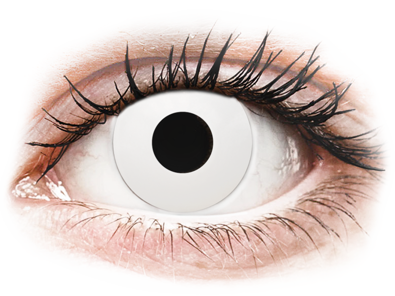 Crazy lens - whiteout - lentile zilnice cu dioptrie (2 lentile)