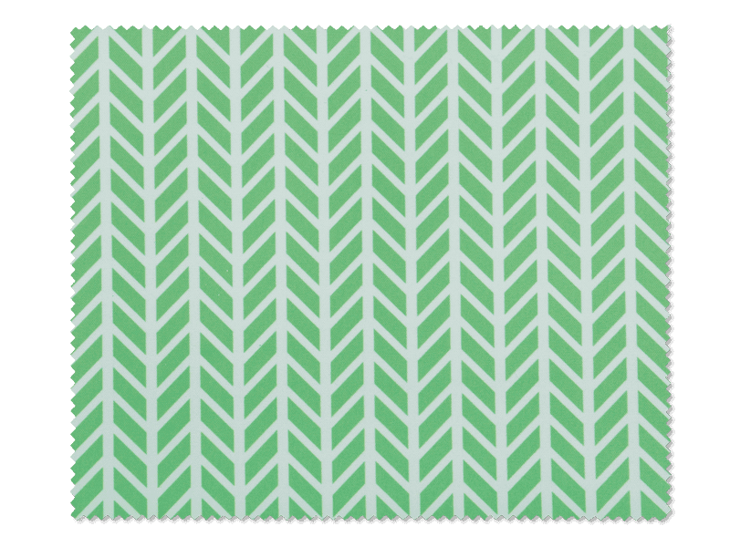Lavetă pentru ochelari - verde cu model alb 