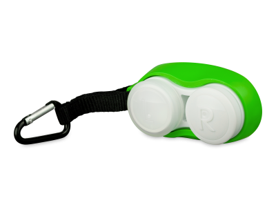 Casetă pentru lentile cu suport - verde 