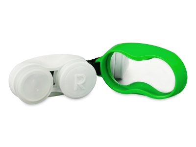 Casetă pentru lentile cu suport - verde 
