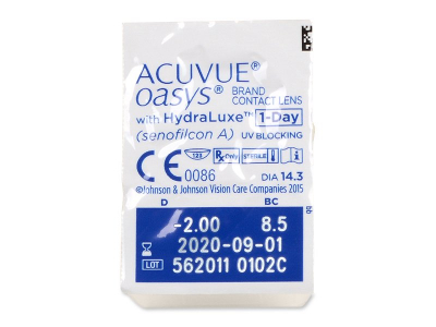 Acuvue Oasys 1-Day with Hydraluxe (30 lentile) - Vizualizare ambalaj