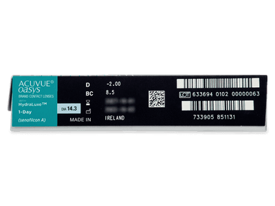 Acuvue Oasys 1-Day with Hydraluxe (90 lentile) - Parametrii lentilei