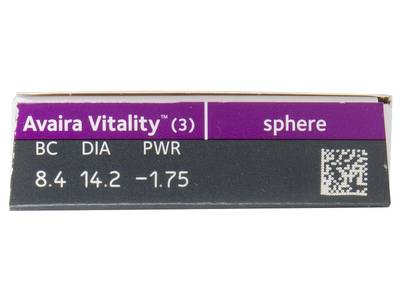 Avaira Vitality (3 lentile) - Parametrii lentilei