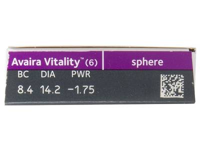 Avaira Vitality (6 lentile) - Parametrii lentilei