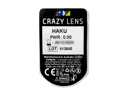 CRAZY LENS - Haku - lentile zilnice fără dioptrie (2 lentile) - Vizualizare ambalaj