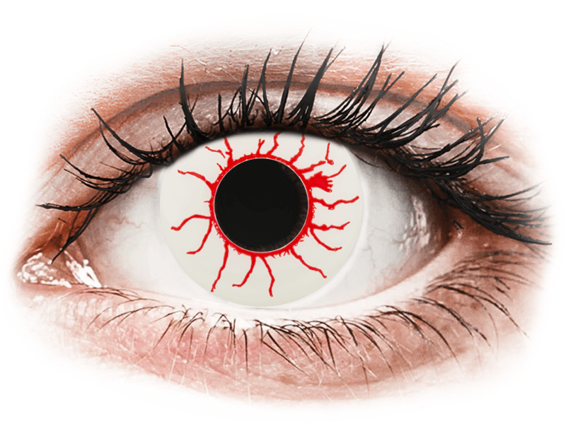 Lentile de contact colorate CRAZY LENS - Red Viper - lentile zilnice fără dioptrie (2 lentile)