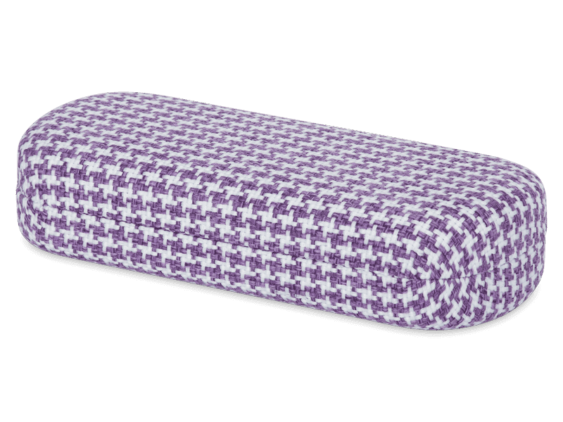 Toc ochelari cu imprimeu, alb-violet 