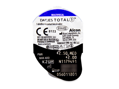 Dailies TOTAL1 Multifocal (90 lentile) - Vizualizare ambalaj