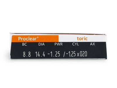 Proclear Toric (3 lentile) - Parametrii lentilei