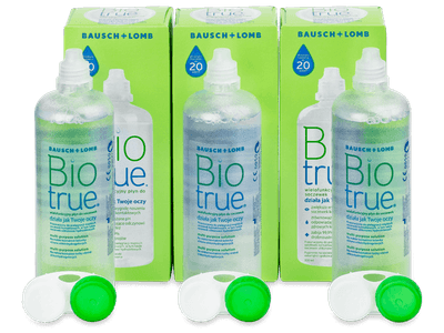 Soluție Biotrue 3 x 300 ml - Produsul este disponibil și în acest pachet