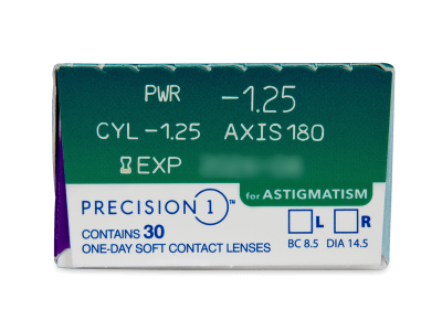 Precision1 for Astigmatism (30 lentile) - Parametrii lentilei