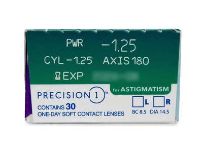 Precision1 for Astigmatism (30 lentile) - Parametrii lentilei